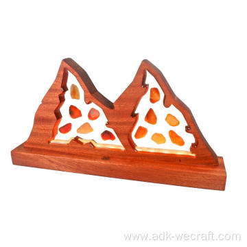 Twin Peak Wood Resin Decorative Lamp